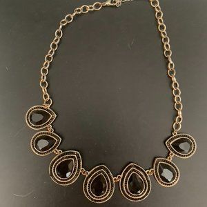 Black and gold statement necklace